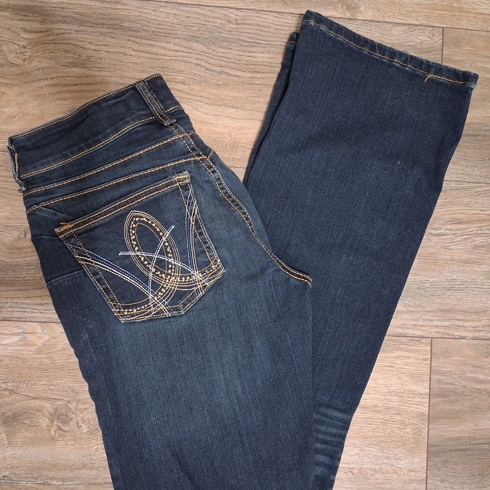 Wrangler Mae Low Rise Boot Cut Blue Jeans